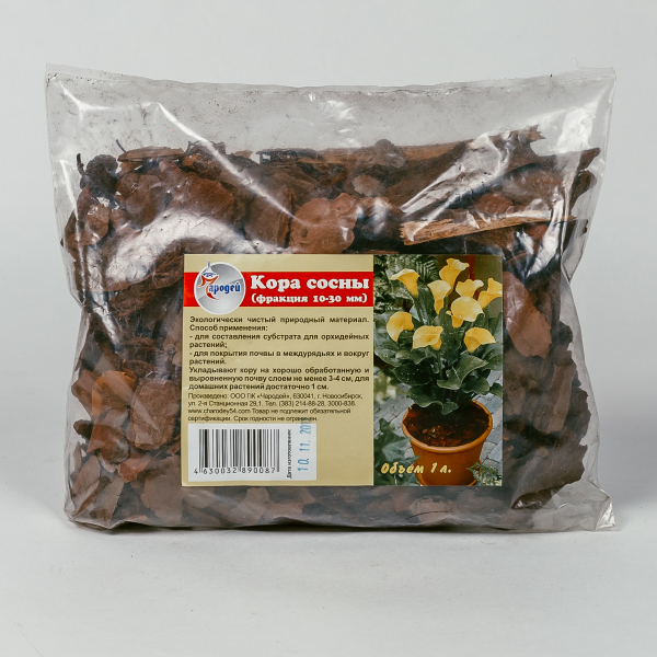 Кора сосны 1л (Чародей)(10шт)