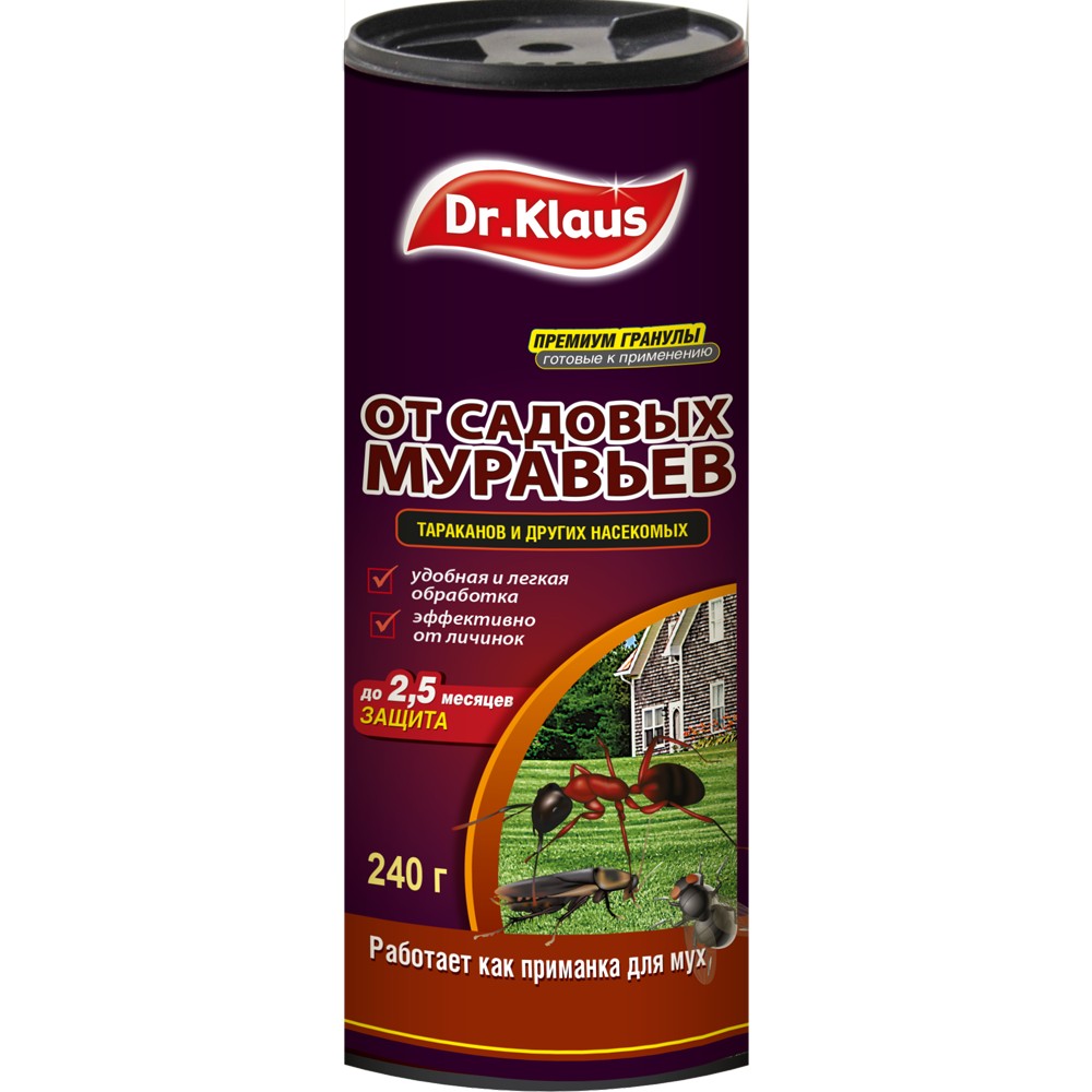 Гранулы от муравьев 240г Доктор Клаус банка (БФ)(24шт)