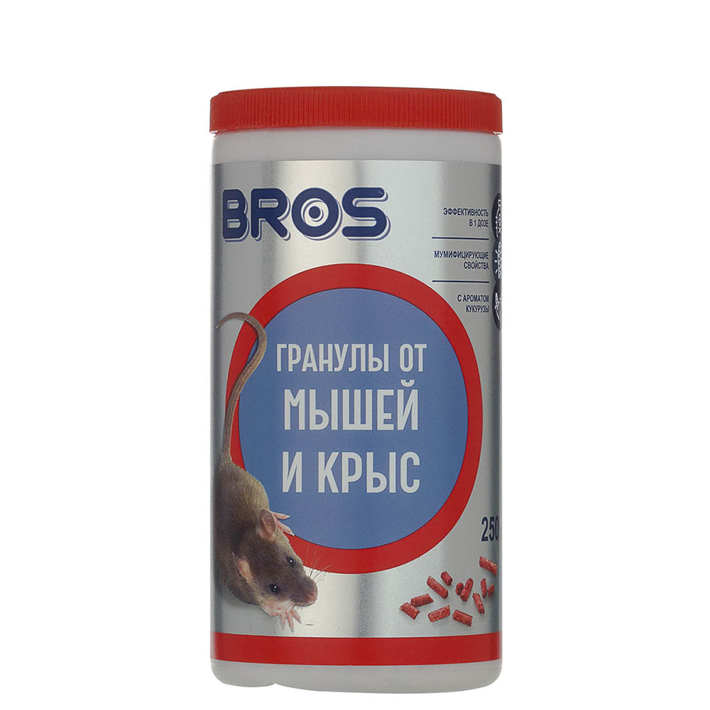 Брос Гранулы от крыс и мышей 250г (15шт)