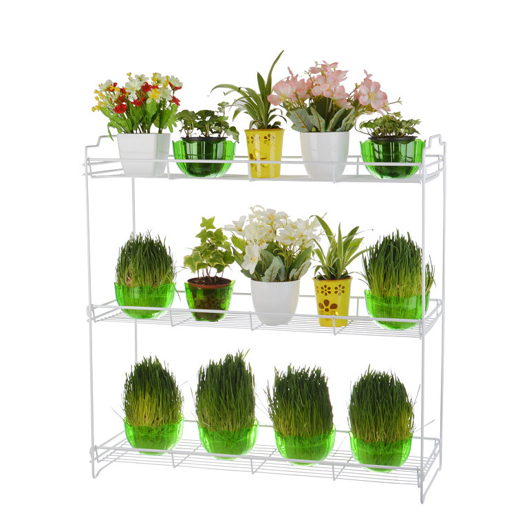 Стеллаж для рассады 3 полки с крючками для фит ламп 64,5*22*74см (Кузнецова)