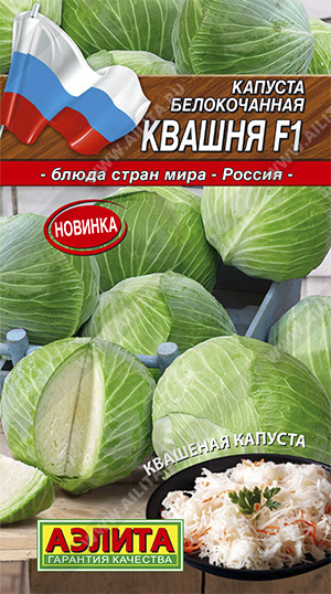 Капуста белокочанная Квашня F1 0,1г (Аэлита)