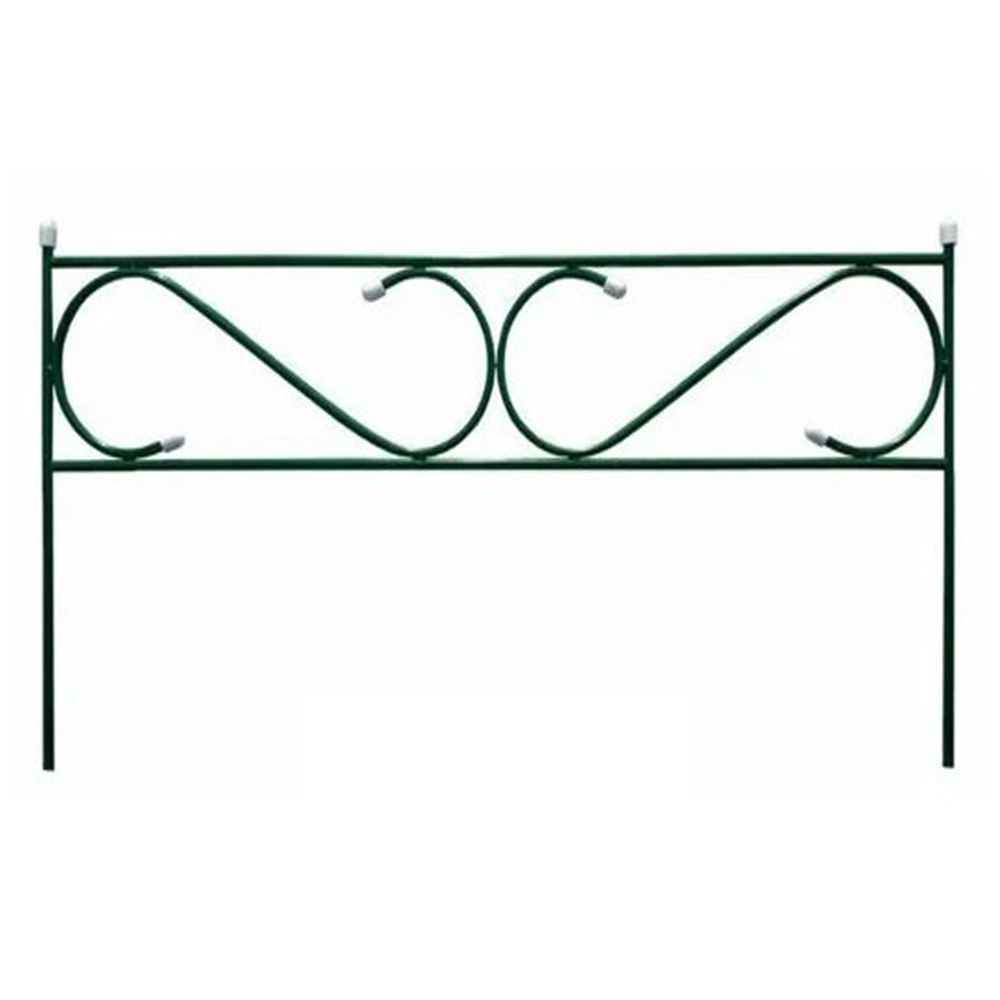 Заборчик мет садовый Узкий мини В-0,37м Ш-0,65м Д-3,5м (5секций) (ВС)