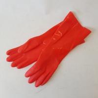 Перчатки на флисе красные 45см р 8-9 (10шт) (Сиб Сад)