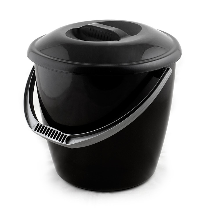 Ведро 7л пласт Эконом с крышкой Удачное М125К (МатерПласт)(12шт)