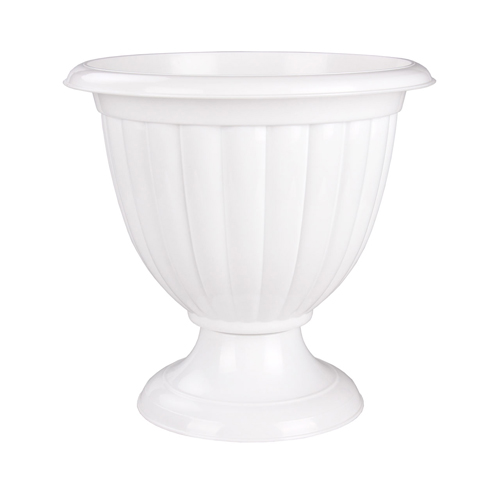 Вазон Жасмин 18л белый на низкой ножке М1393 (Альтерн)(10шт)