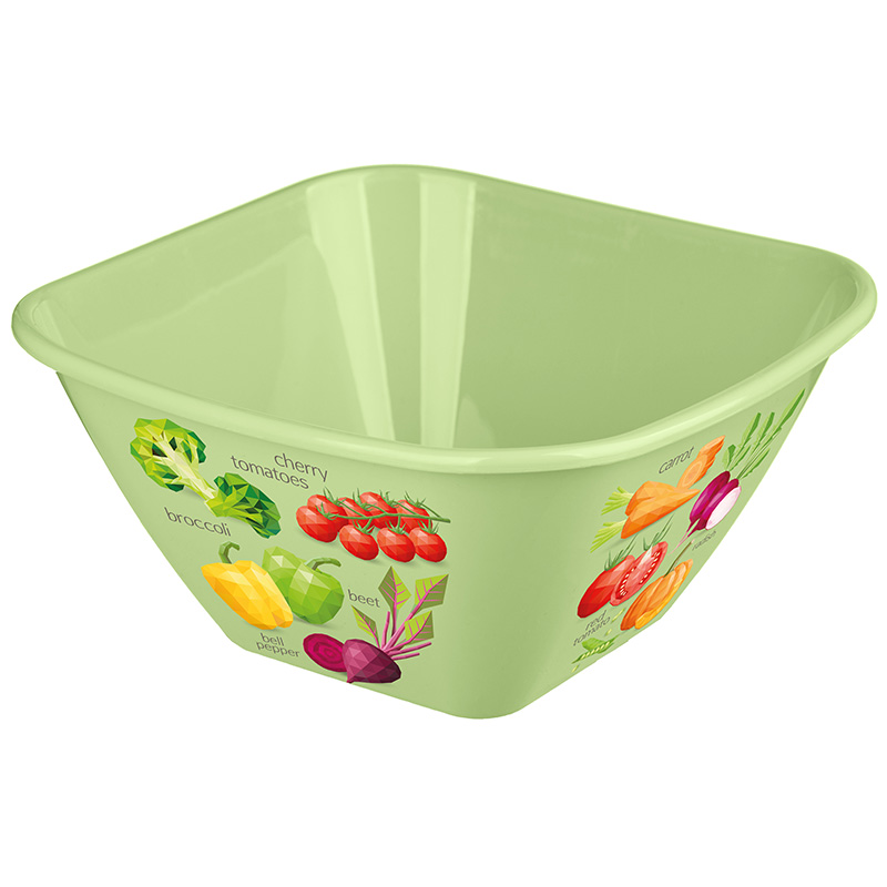 Миска 2л Бергамо квадрат салатовый (20шт)