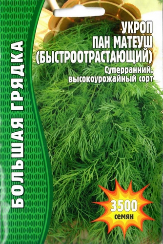 Укроп Пан Матеуш Большая грядка 2500шт (Ред.сем)