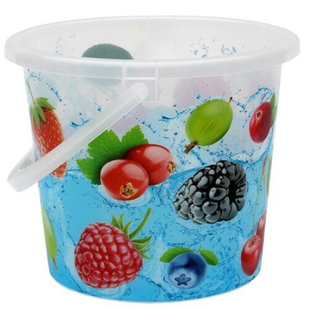 Ведро 5л пласт Ягодный микс (10шт) (ВМС)