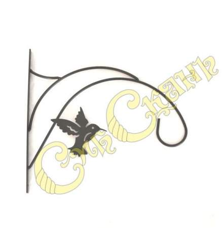 Кронштейн Птичка для подвесных кашпо черный (СибСкань)